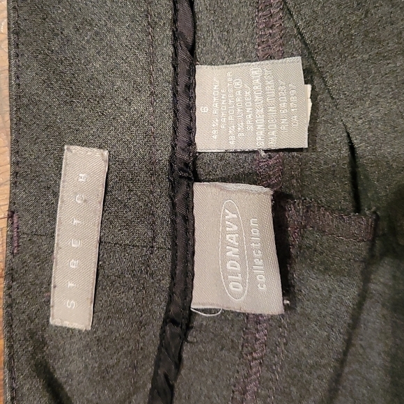 VTG OLD NAVY 1990s Stretch Dark Gray Lowrise Bootcut Dress Pants - Picture 6 of 8